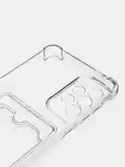 Белый чехол для Samsung Galaxy A73, Самсунг Галакси А73 прозрачный, с карманом для карты