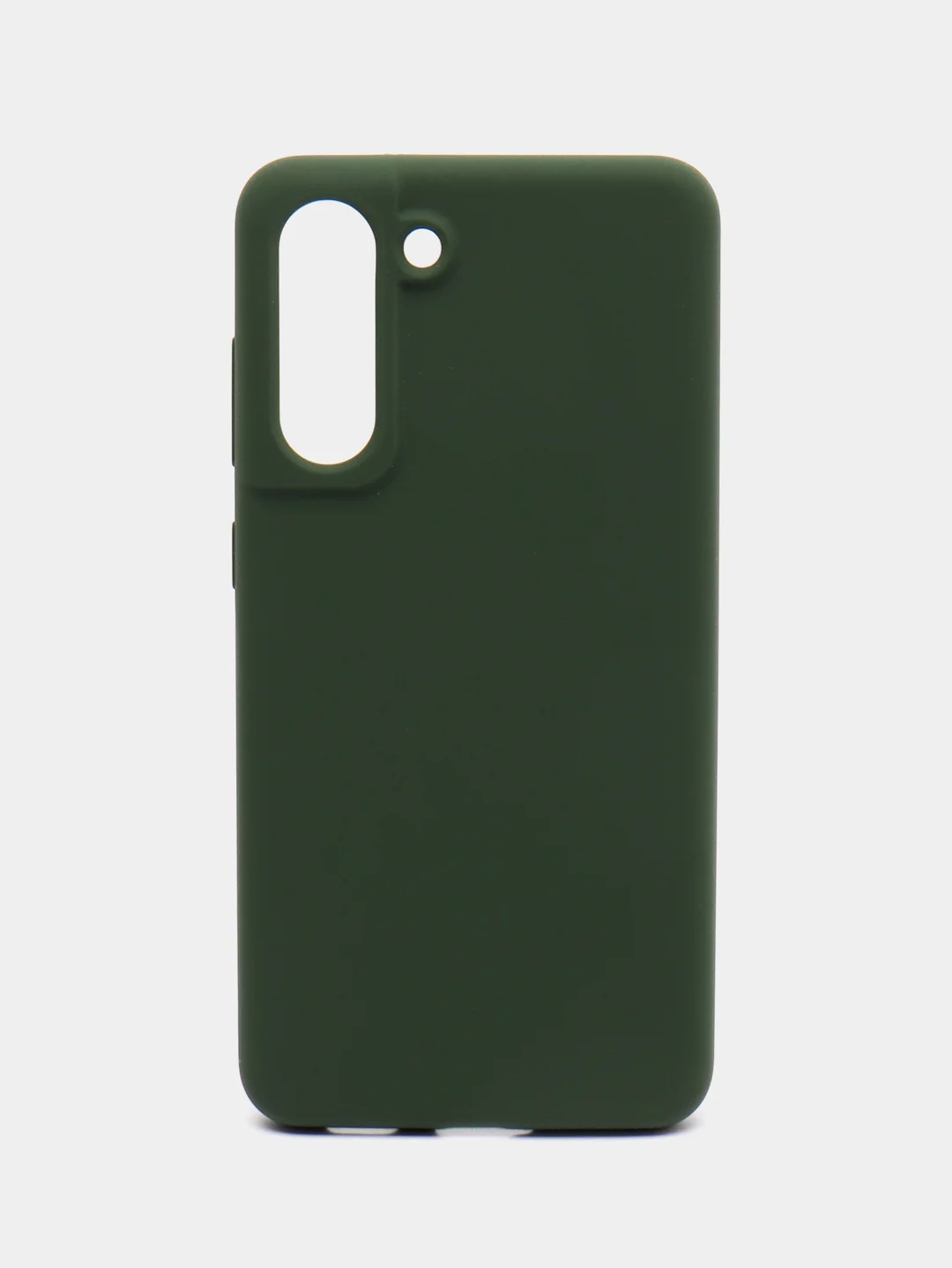 Зеленый чехол силиконовый Silicone Cover для Samsung Galaxy S21 FE, Самсунг Галакси С21 ФЕ