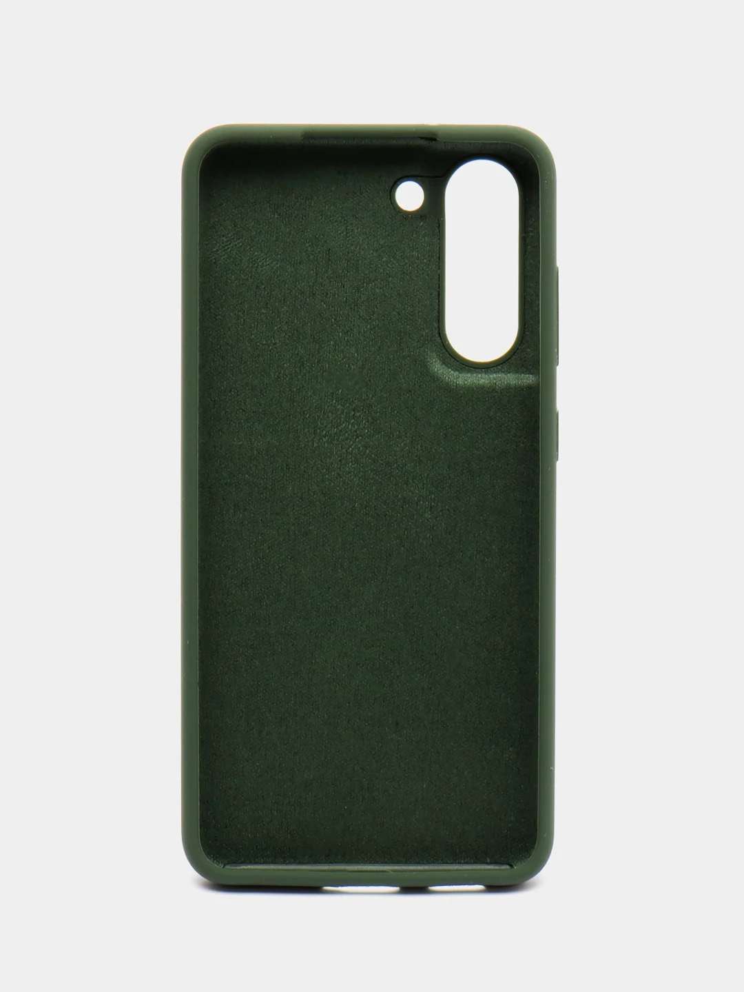 Зеленый чехол силиконовый Silicone Cover для Samsung Galaxy S21 FE, Самсунг Галакси С21 ФЕ