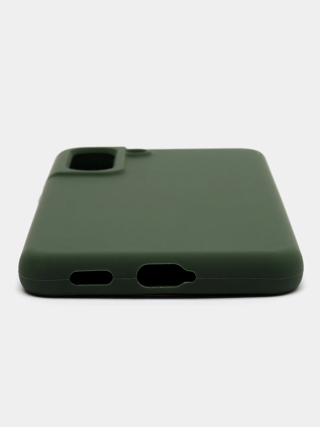 Зеленый чехол силиконовый Silicone Cover для Samsung Galaxy S21 FE, Самсунг Галакси С21 ФЕ