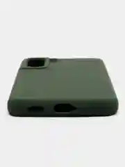 Зеленый чехол силиконовый Silicone Cover для Samsung Galaxy S21 FE, Самсунг Галакси С21 ФЕ