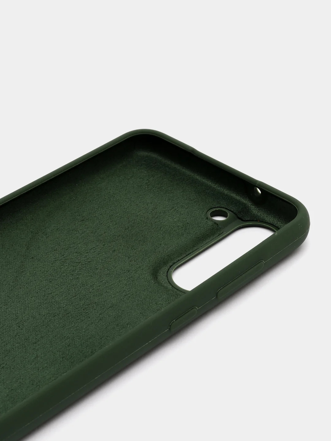 Зеленый чехол силиконовый Silicone Cover для Samsung Galaxy S21 FE, Самсунг Галакси С21 ФЕ