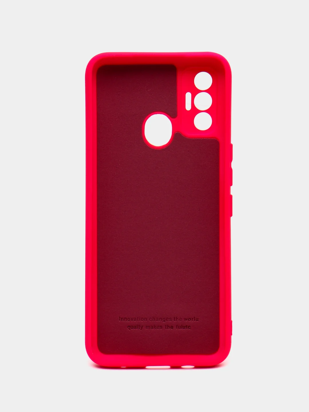 Фуксия чехол силиконовый Silicone Cover для Tecno Spark 7 (Техно Спарк 7)