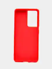 Красный чехол силиконовый для Samsung Galaxy S21 Ultra, Самсунг Галакси С21 Ультра, Silicone Cover