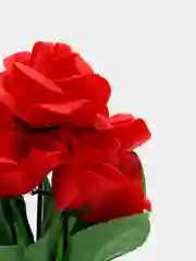 Алый искусственные цветы. Роза (букет). Композиция. Высота: 240 мм