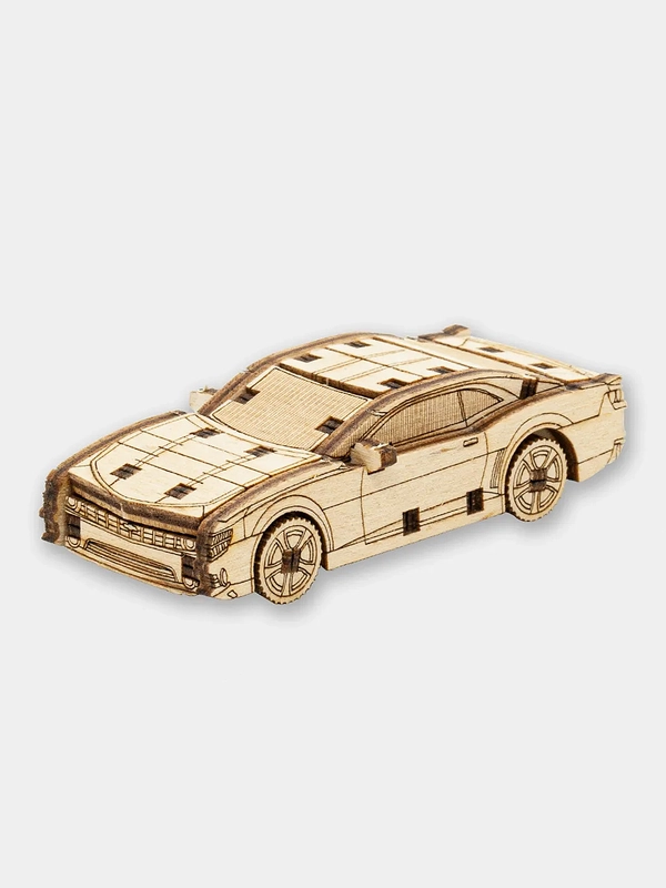 Деревянный конструктор UNIWOOD UNIT Мускул / Сборная модель Chevrolet Camaro / Камаро