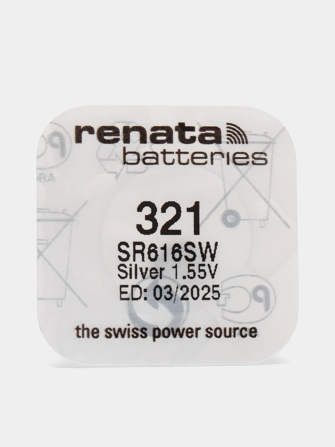 Батарейка Renata 321 (SR616SW, SR65, 616, V321) для часов