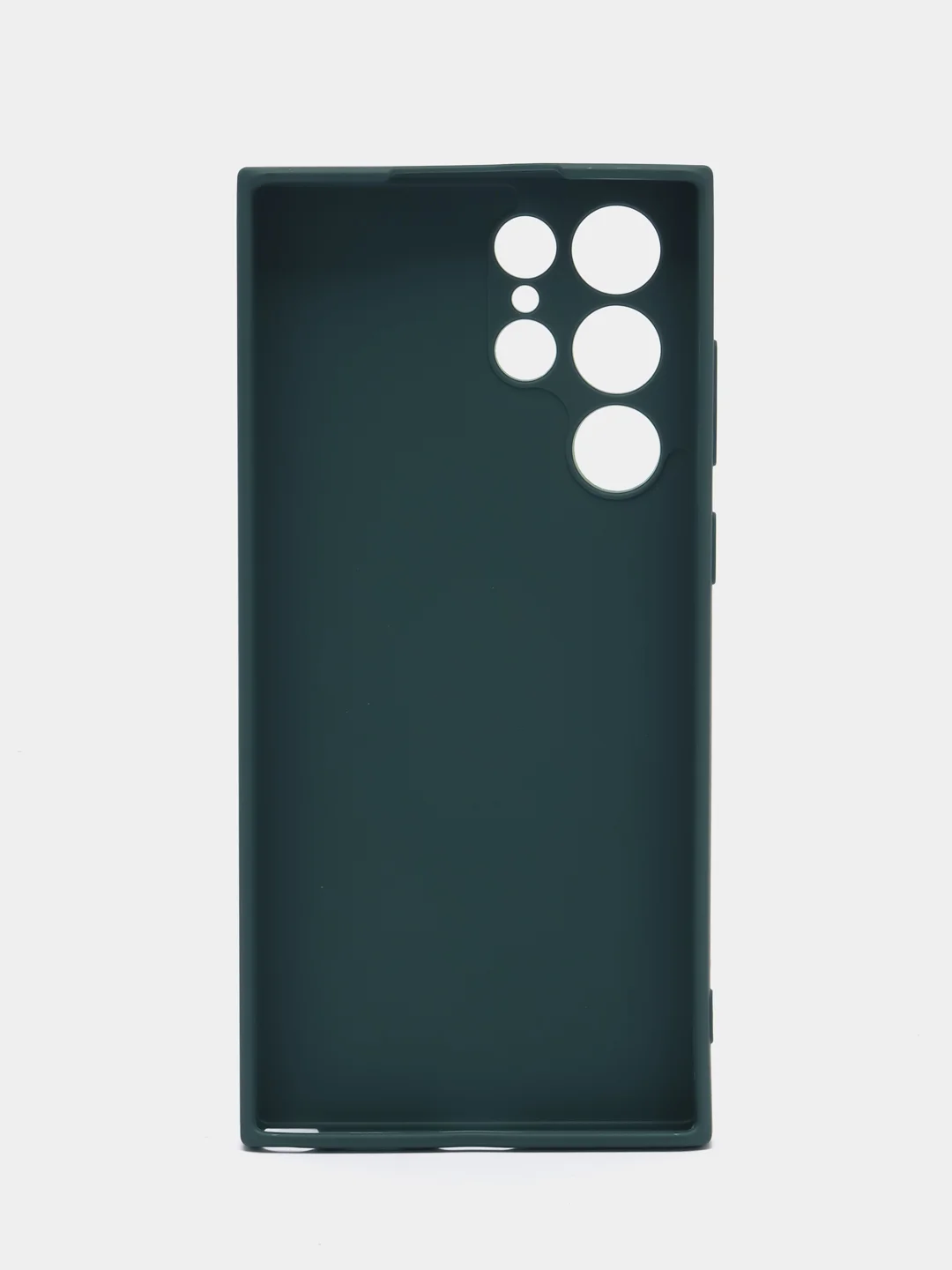 Тёмно-зелёный чехол BROSCORP для Samsung Galaxy S22 Ultra матовый силиконовый тонкий бортик вокруг камер
