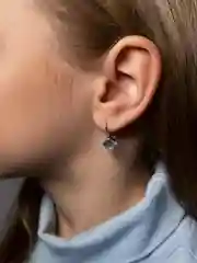 Серьги из серебра с кристаллами Swarovski