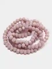 Сиреневый стеклянные бусины "Рондели", на нити, 4 мм