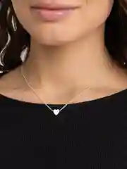 Серебряный женская цепочка с подвеской сердце