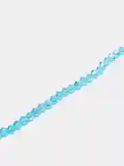 Лазурный стеклянные бусины "Биконусы", на нити, 3 мм