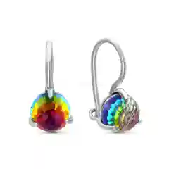 Серьги из серебра с кристаллами Swarovski