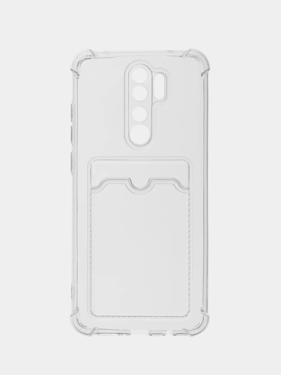Прозрачный противоударный чехол Rosco для Xiaomi Redmi Note 8 Pro, силиконовый, с карманом для карт