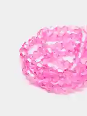 Розовый стеклянные бусины "Биконусы", на нити, 3 мм