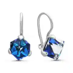 Серьги из серебра с кристаллами Swarovski
