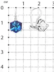 Серьги из серебра с кристаллами Swarovski
