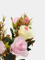 Аметистовый искусственные цветы. Розы (двухцветный букет ) Композиция. Высота: 34 см  Букет из 7 веток