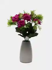 Алый искусственные цветы. Розы ( букет ) Композиция. Высота: 34 см Букет из 9 веток
