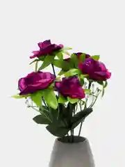 Багровый искусственные цветы. Розы ( букет ) Композиция. Высота: 31 см