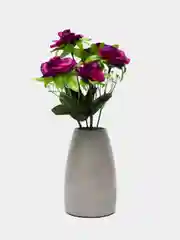 Багровый искусственные цветы. Розы ( букет ) Композиция. Высота: 31 см
