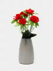 Бежевый искусственные цветы. Розы ( букет ) Композиция. Высота: 31 см