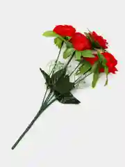 Бежевый искусственные цветы. Розы ( букет ) Композиция. Высота: 31 см