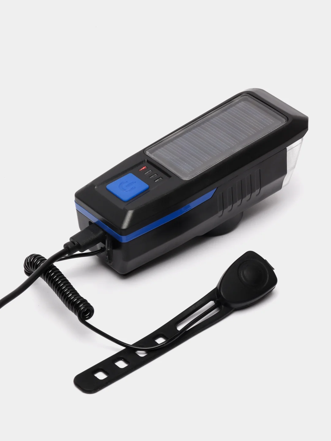Синий фонарь светодиодный с сигналом для велосипеда USB, велосипедный фонарь с аккумулятором