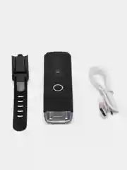 Черный фонарь светодиодный для велосипеда USB, велосипедный фонарь с аккумулятором