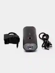 Черный фонарь светодиодный для велосипеда USB, велосипедный фонарь с аккумулятором