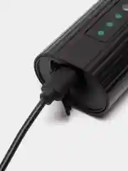 Черный фонарь светодиодный для велосипеда, USB, с аккумулятором