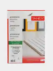 Этикетка самоклеящаяся TANEX, 210 х 148,5 мм, 2 этикетки, белая, 70г/м2, 50 листов