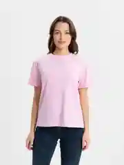 Розовый футболка женская, хлопок