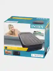 Серый надувная кровать-матрас Intex "Deluxe", 99х191х42см