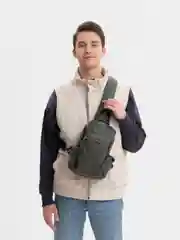 Зелёный хаки рюкзак через плечо