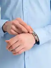 Бежевый меланж браслет мужской