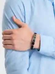 Бежевый меланж браслет мужской