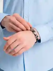 Аметистовый браслет мужской