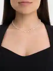 Серебряный чокер с жемчугом на шею