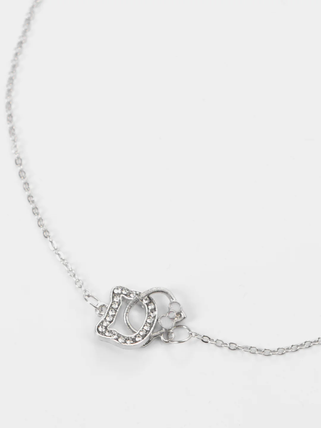 Серебряный цепочка на шею Hello Kitty (Хеллоу Китти), 45 см