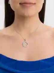 Серебряный комплект украшений Xuping: серьги и цепочка с кулоном
