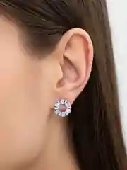 Серебряный комплект украшений Xuping: серьги и цепочка с кулоном
