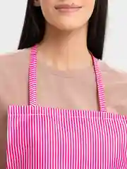 Розовый фартук кухонный с карманом