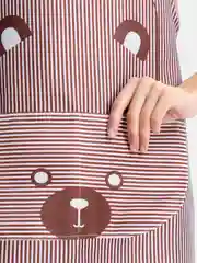 Коричневый фартук кухонный с карманом