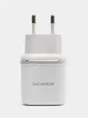 Белый сетевое зарядное устройство Borofone BA36A, USB - Type-C, 1 м, быстрая зарядка