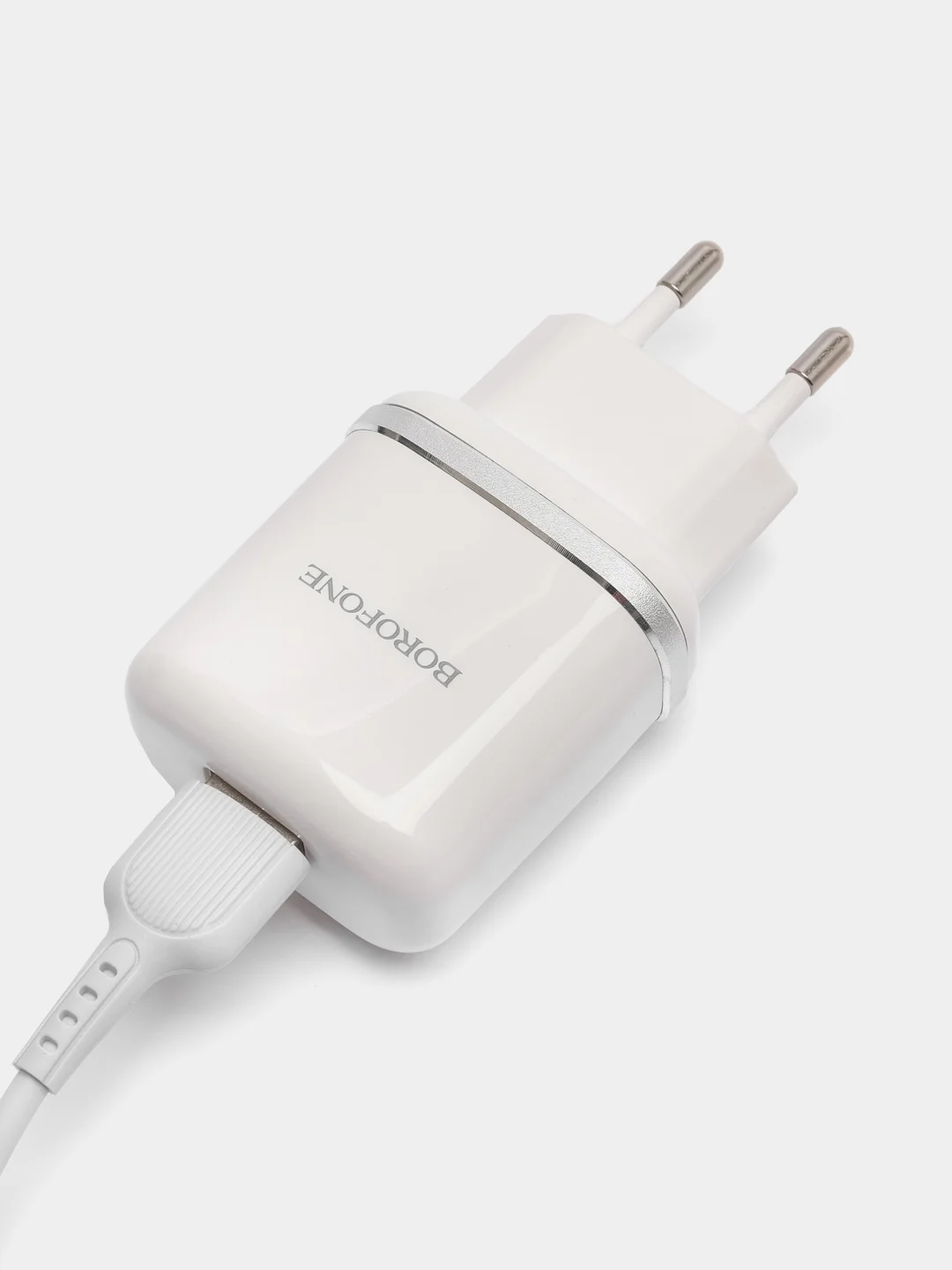 Белый сетевое зарядное устройство Borofone BA36A, USB - Type-C, 1 м, быстрая зарядка