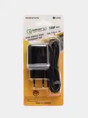 Черный сетевое зарядное устройство Borofone BA36A, USB - Type-C, 1 м, быстрая зарядка