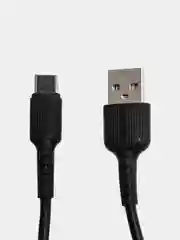 Черный сетевое зарядное устройство Borofone BA36A, USB - Type-C, 1 м, быстрая зарядка
