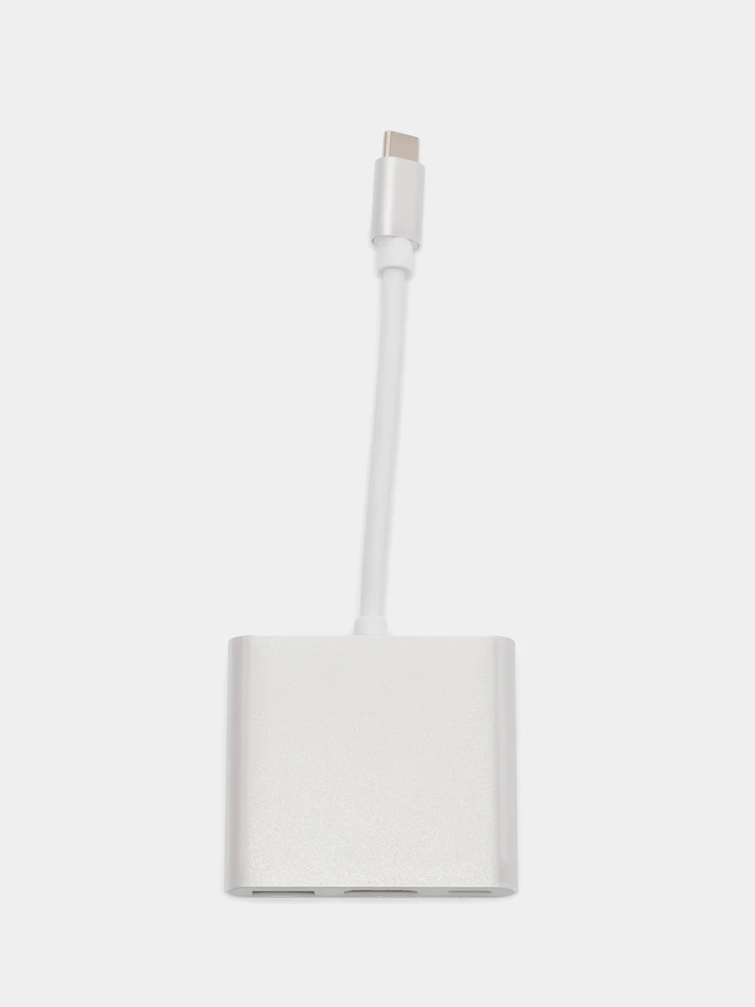 Серебряный адаптер переходник,  Концентратор, HUB для Macbook, Type-c to USB, Type-c to HDMI