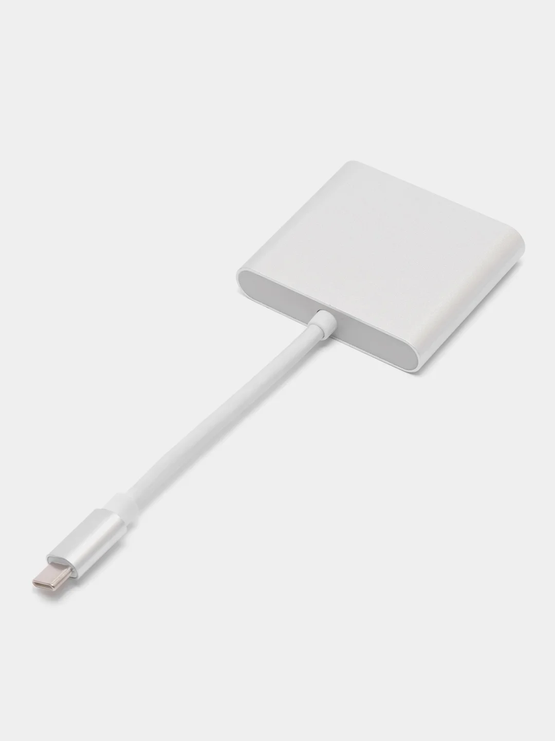 Серебряный адаптер переходник,  Концентратор, HUB для Macbook, Type-c to USB, Type-c to HDMI